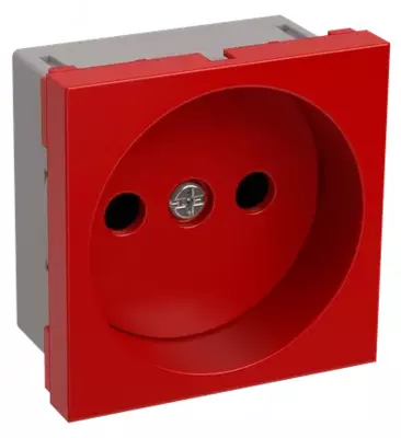 РКС-20-22-П Розетка без з/к 2к (на 2 модуля) ПРАЙМЕР красная IEK