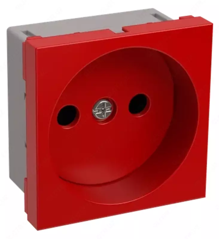 РКС-20-22-П Розетка без з/к 2к (на 2 модуля) ПРАЙМЕР красная IEK