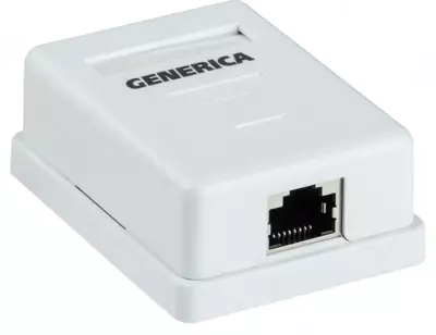 Розетка информационная настенная RJ45 кат. 5Е FTP 1 порт GENERICA