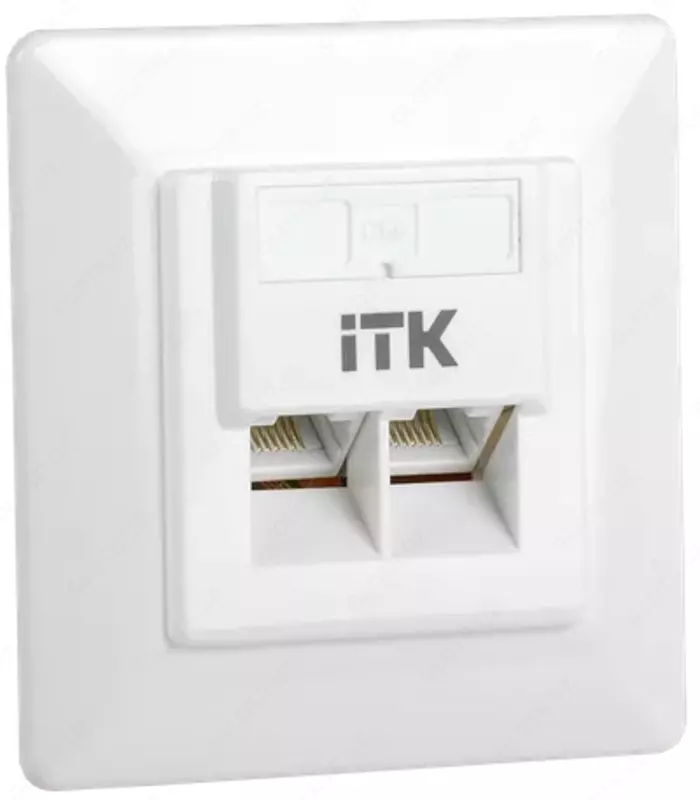 ITK ichki ma'lumot rozetkasi RJ45 kat.5e UTP 2 portlari