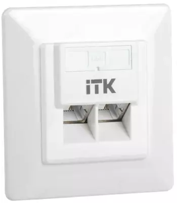 ITK Внутренняя инф. розетка RJ45 кат. 6 FTP 2 порта