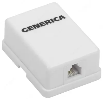 Розетка информационная настенная RJ12 кат. 3 UTP 1 порт GENERICA