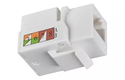 ITK Модуль Keystone Jack кат.5Е, неэкран., IDC Dual, гор. заделка, белая