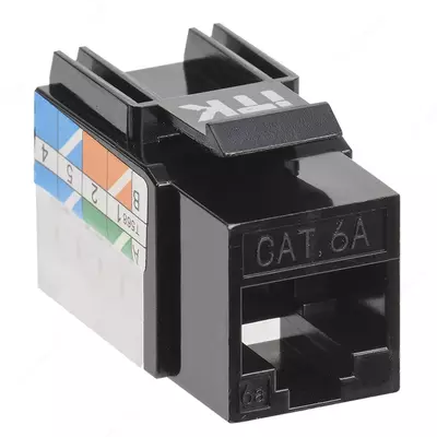 ITK Модуль Keystone Jack кат. 6A UTP 110 IDC 90град чёрный