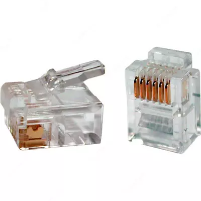 Kat kabeli uchun ITK RJ12 UTP ulagichi.3 6P6C
