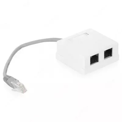 ITK Разветвитель (Y-адаптер) кат.5Е 1RJ45-2xRJ45, белый