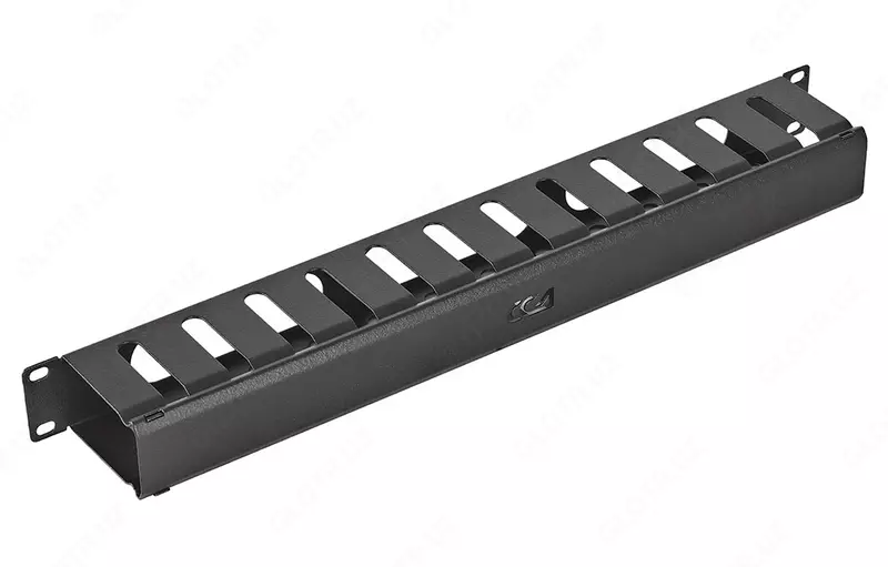 ITK kabel tashkilotchisi 19 " 1U, 5 uzuk, qora