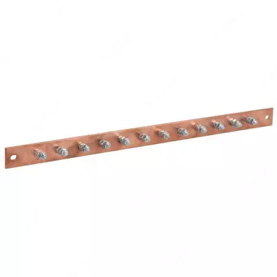 ITK Шина заземл. 483х25x3мм медь ШМТ М1 12 точек подключ. М6