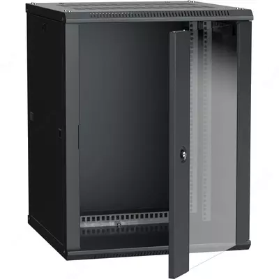 ITK Шкаф LINEA WE 6U 600x450мм дверь стекло черный