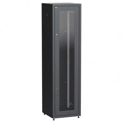 ITK Шкаф LINEA E 42U 600х800мм перфорированная передняя дверь задняя металлическая черный