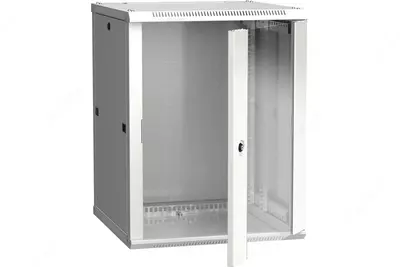 ITK LINEA R Шкаф мультимедиа 400х400мм стекл. бел. RAL9016