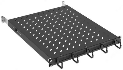 ZPAS tomonidan ITK Statsionar raf 19" 1U sozlanishi 150kg 500-900mm qora