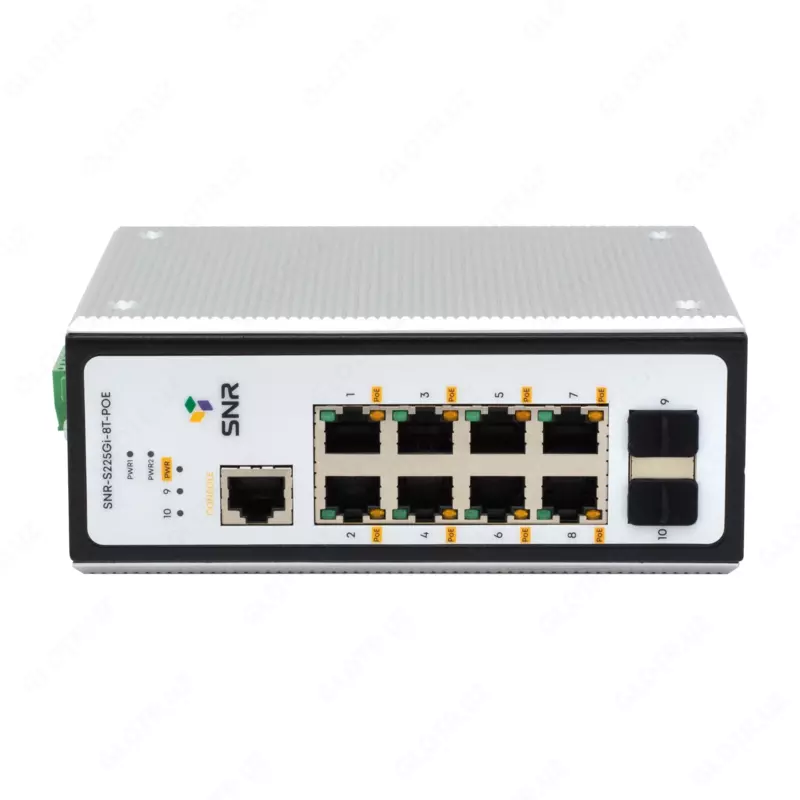 Управляемый промышленный POE коммутатор уровня 2 SNR-S225Gi-8T-POE