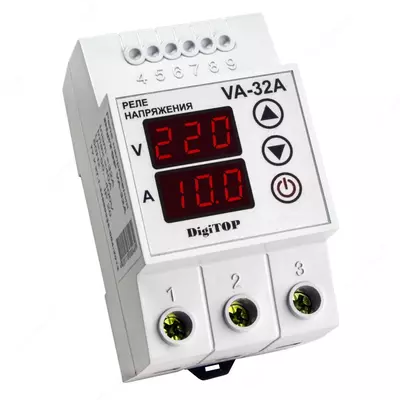DigiTOP Реле напряжения с контролем тока VA-protector 32A
