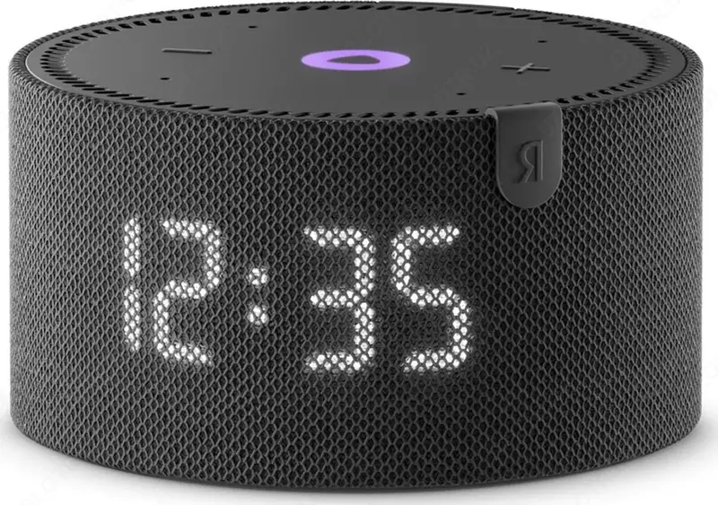 Акустическая система Яндекс Станция Мини Плюс Черная YNDX-00020 Black с часами (Умная колонка с голосовым помощником)