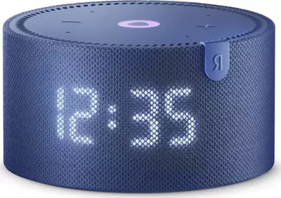 Акустическая система Яндекс Станция Мини 2 Синяя YNDX-00020 Blue с часами (Умная колонка с голосовым помощником)