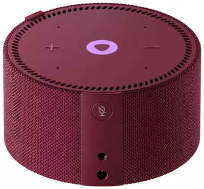 Yandex Station dinamik tizimi mini Plus qizil YNDX-00020 Red soat bilan (ovozli yordamchi bilan aqlli karnay)