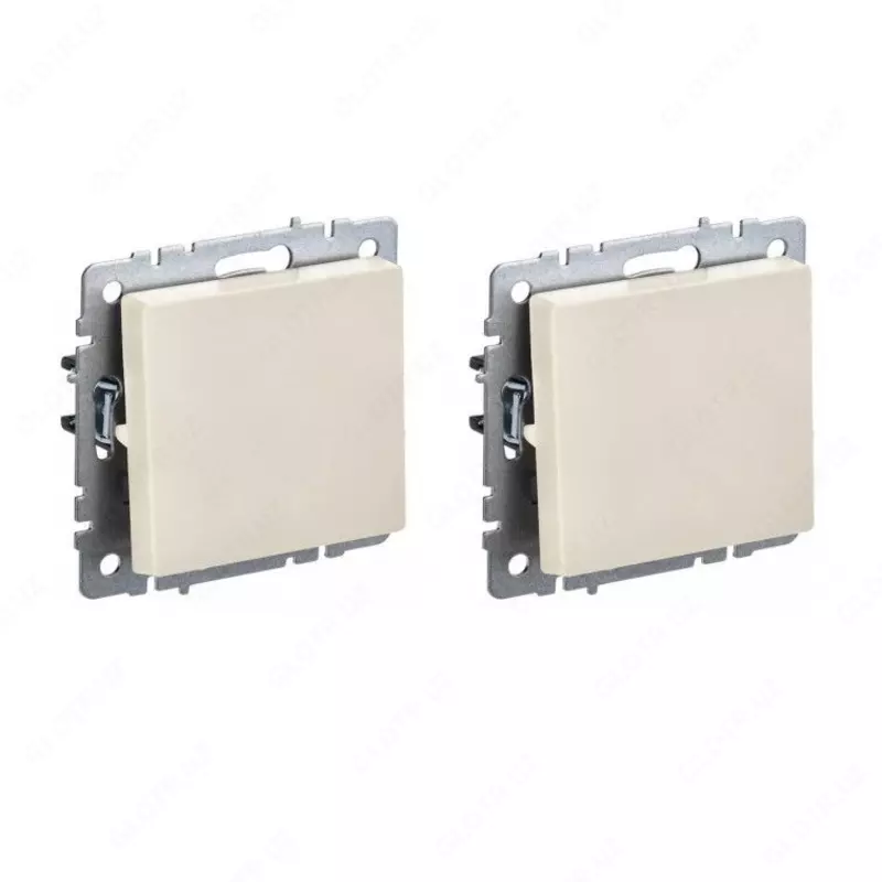 BRITE Выключатель 2-кл. 11А ВС10-2-0-БрС сталь IEK