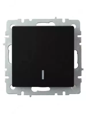 BRITE Выключ. 2-кл. прох. 10А ВС10-2-6-БрЧ черн. IEK