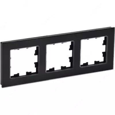 BRITE Рамка 3-мест. РУ-3-БрЧ черн. IEK