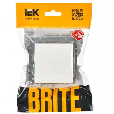 BRITE Выключ. 1-кл. прох. 10А ВС10-1-6-БрБ бел. IEK