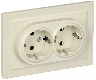 BRITE Роз. 2-я с з/к без з/ш 16А в сб. РС12-3-БрБ бел. IEK