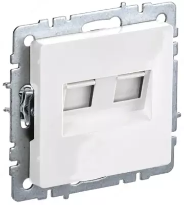 BRITE Роз. комп. 2-ая RJ45 кат.6 РК11-2-БрБ бел. IEK