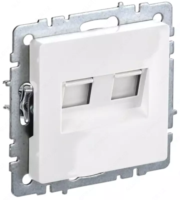 BRITE Роз. комп. 2-ая RJ45 кат.6 РК11-2-БрБ бел. IEK