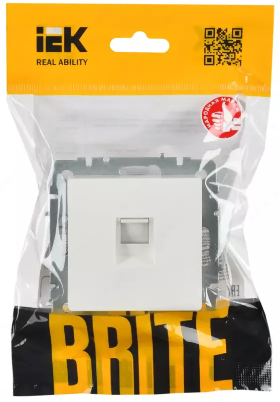 BRITE telefon rozetkasi RJ11 RT10-BRB oq IEK