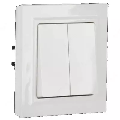 Выключатель BRITE 2-кл. прох. (реверс) 10А ВС10-2-6-БрБ белый IEK