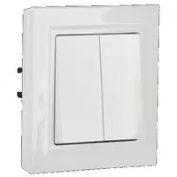 Выключатель BRITE 2-кл. прох. (реверс) 10А ВС10-2-6-БрБ белый IEK - 26 780 сум