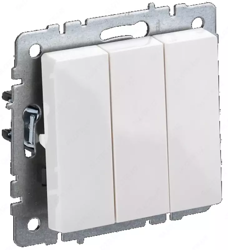 Выключатель BRITE 3-кл. 10А ВС10-3-0-БрБ белый IEK
