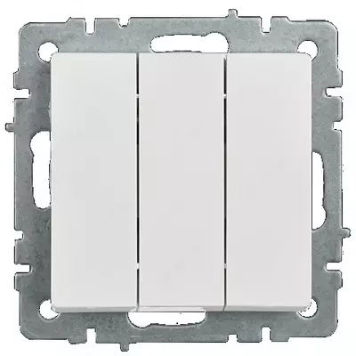 Выключатель BRITE 3-кл. 10А ВС10-3-0-БрБ белый IEK