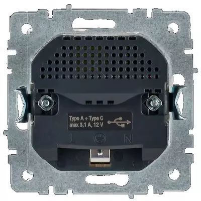 USB A+C 18W Ruch11-1-BRB oq IEK bilan z/k/W 16a bilan BRITE rozetkasi