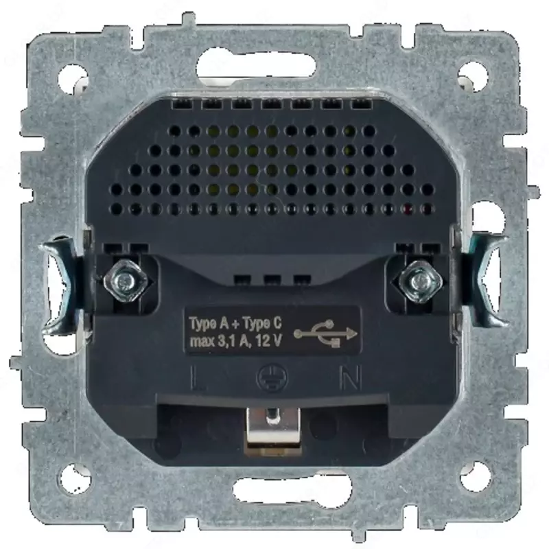 Розетка BRITE с з/к/ш 16А с USB A+C 18Вт РЮш11-1-БрБ белый IEK
