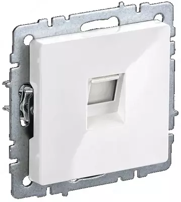 Розетка телефонная BRITE RJ11 РТ10-БрБ белый  IEK