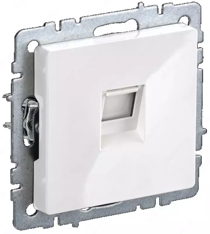 Розетка телефонная BRITE RJ11 РТ10-БрБ белый  IEK