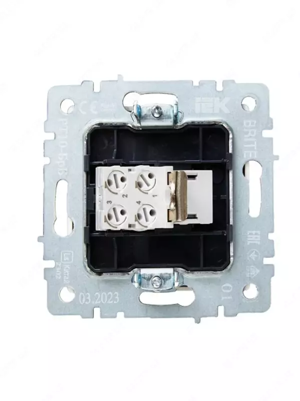 Розетка телефонная BRITE RJ11 РТ10-БрБ белый  IEK