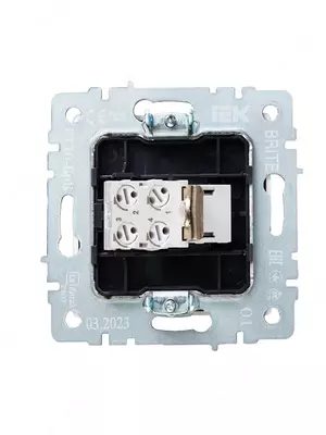 Розетка телефонная BRITE RJ11 РТ10-БрБ белый  IEK