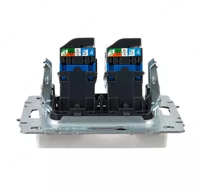 Розетка компьютерная BRITE 2-ая RJ45 кат.6 РК11-2-БрБ белый  IEK