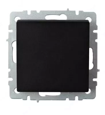 Выключатель BRITE 1-кл. прох. реверс 10А ВС10-1-6-БрЧ черный IEK