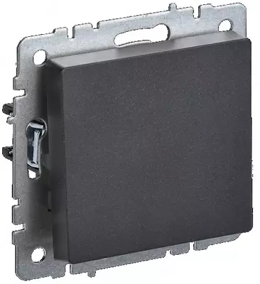 Выключатель BRITE 1-кл. перекр. 10А ВС10-1-3-БрЧ черный IEK