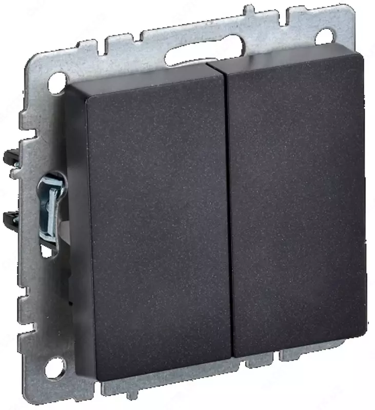 Выключатель BRITE 2-кл. 10А ВС10-2-0-БрЧ черный IEK