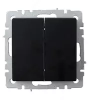 Выключатель BRITE 2-кл. прох.  Реверс 10А ВС10-2-6-БрЧ черный IEK