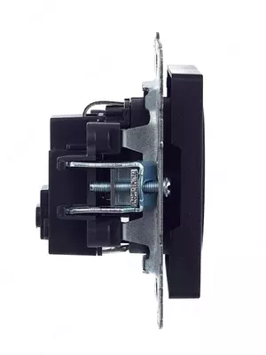 Розетка BRITE с з/к/ш 16А РС14-1-0-БрЧ черный IEK