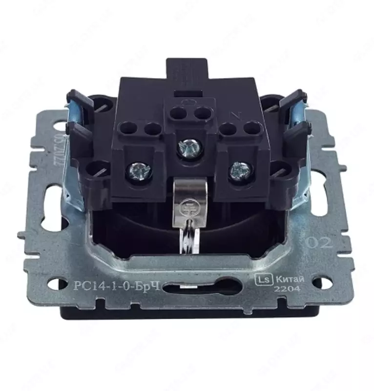 Розетка BRITE с з/к/ш 16А РС14-1-0-БрЧ черный IEK