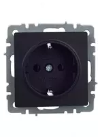 Розетка BRITE с з/к без з/ш 16А РС11-1-0-БрЧ черный IEK