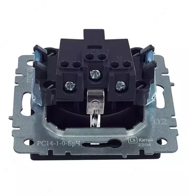 Розетка BRITE с з/к без з/ш 16А РС11-1-0-БрЧ черный IEK