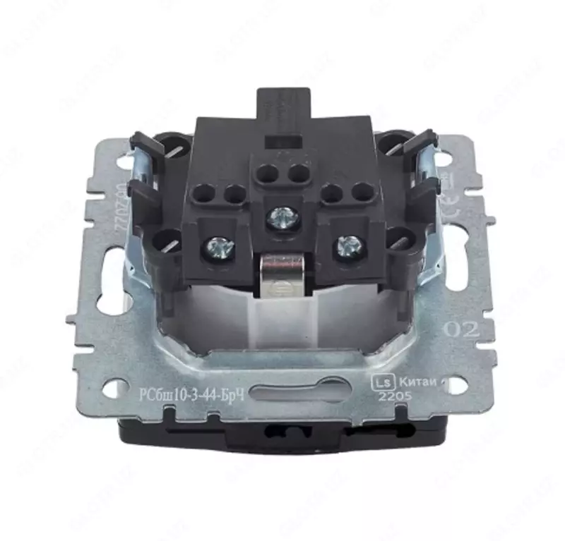 Розетка BRITE с з/к/ш с крышкой 16А IP44 РСбш10-3-44-БрЧ черный IEK