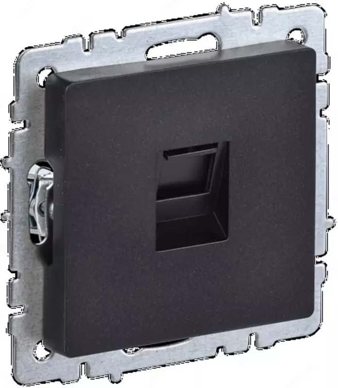 Розетка телефонная BRITE RJ11 РТ10- БрЧ черный IEK